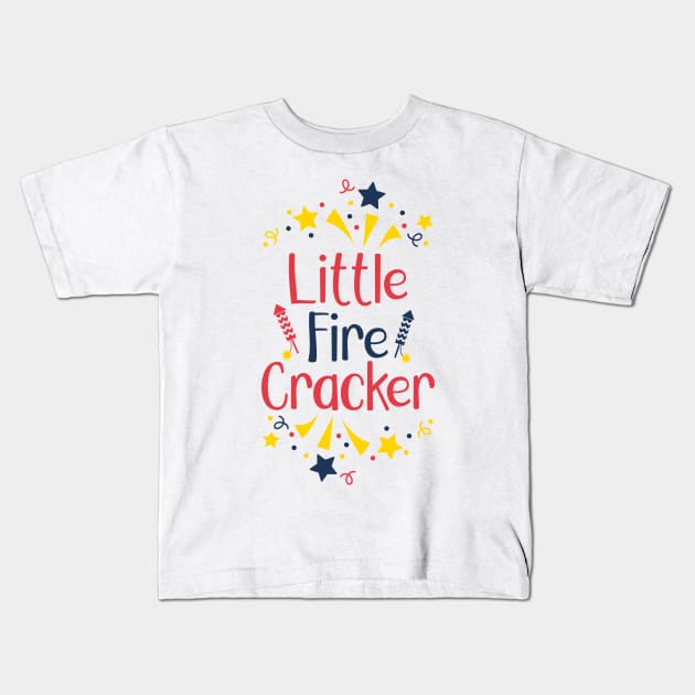 Little fire cracker Kids T-Shirt by Ombre Dreams